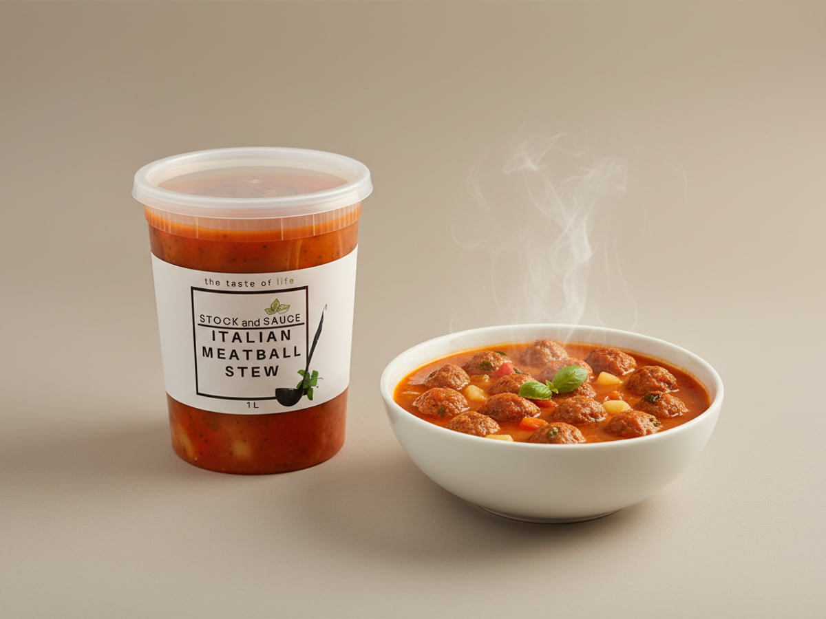 Tub of Stock & Sauce Italian Meatball Stew